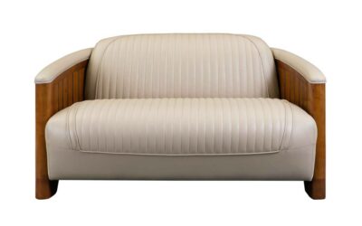 Canapé CANOE, cuir beige