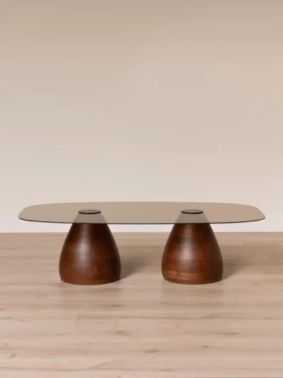 Table basse top en verre Ganache